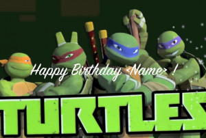 Happy Birthday Greeting Card Tmnt Teenage Mutant Ninja Turtles