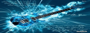 Electric Blue Guitar Facebook Cover