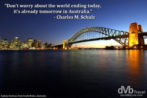 Travel Photo Quote || Sydney Harbour, New South Wales, Australia.