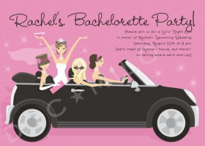 bachelorette party road trip invites