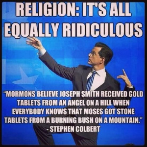 Stephen Colbert #quote Joseph Smith vs Moses