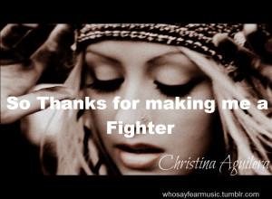 Christina Aguilera Quotes Fighter Christina aguilera quotes