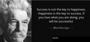 Albert Schweitzer Quote About Success and Happiness