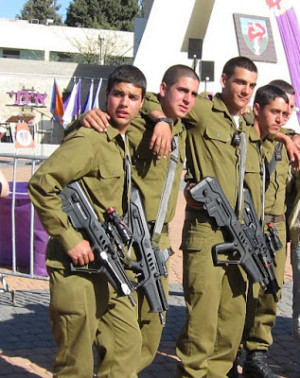 In the IDF Givati Infantry Brigade Tavor Marksman Rifles with Trijicon ...