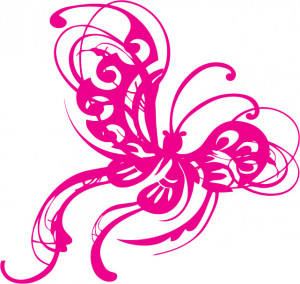2NA044 - Graphic Butterfly Wall Decal Sticker