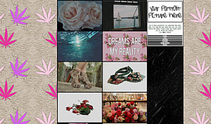 colorful pink weed animal print tumblr theme