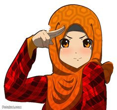 Hijab Syari Cartoon Quotes Hijab_Muslimah_anime_drawing More
