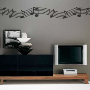 Accent Border Musical Staff Notes 16 ft Vinyl Wall Quotes Lettering ...