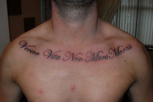 Christian Chest Tattoo Quote Women