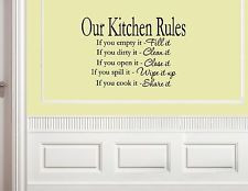 Our Kitchen Rules - Vinyl wall decals quotes sayings words #0702