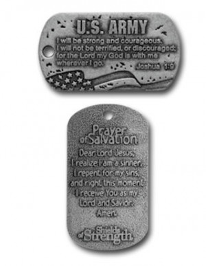 army inspirational dog tag necklace