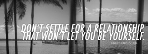 Click to get this Dont settle for a relationship Facebook Cover Photo