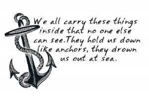 Best thing to do is to let go of those anchors that weigh you down!