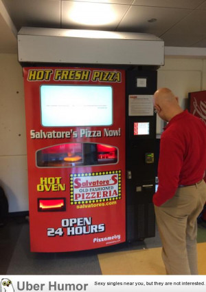 So, my college has a pizza vending machine now.