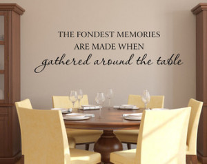 ... The Table Kitchen Wall Quote Saying Home Wall Decal 10Hx36W FS309