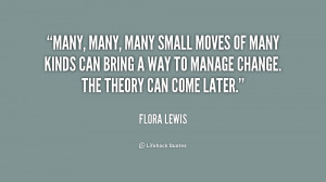 Many, many, many small moves of many kinds can bring a way to manage ...