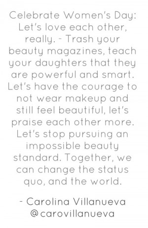 Celebrate Women's Day: Let's love each other, really. - Trash