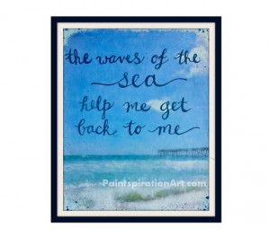 Inspirational Quote Art Print Download Beach Art - Beach Decor Coastal ...