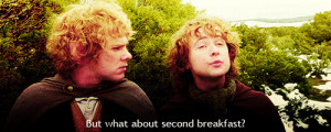 LOL funny food the hobbit LOTR eat tea breakfast Billy Boyd eating ...