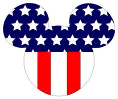 Patriotic Stars and Stripes Mickey