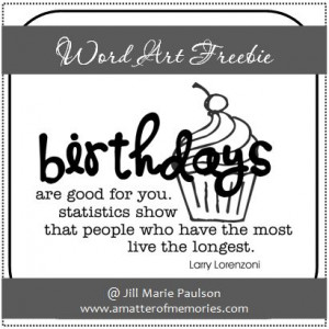 WORD ART: Birthday Quote Word Art Freebie