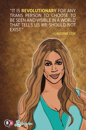 Portrait of Laverne Cox for a series of illustrated quotes I’m ...