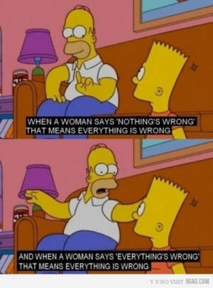 bart, homer, quotes, the simpsons, true, woman, wrong