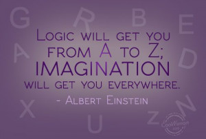 Imagination Quote: Logic will get you from A to... Imagination-(4)