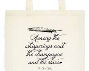 The Great Gatsby Tote Bag - Book Ba g - Great Gatsby Quote - Literary ...