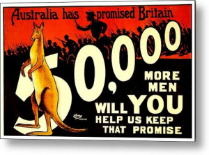recruiting poster ww1 australian promise metal print recruiting poster ...