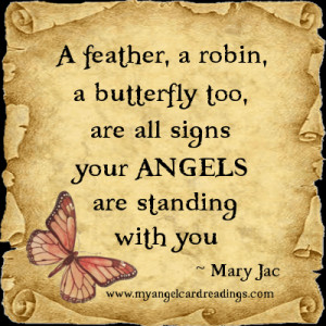 feather, a robin, a butterfly too, are all signs your Angels are ...