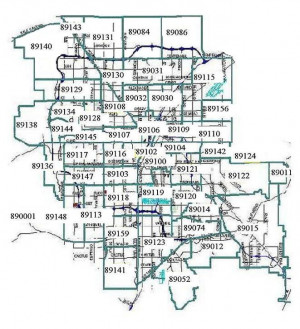 Las Vegas Zip Code Map Printable