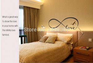 Personalized Infinity Symbol LOVE Bedroom Wall Decal Quotes /Eternal ...
