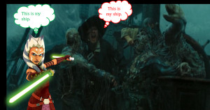 Hector Barbossa and Ahsoka Tano by JediMasterLink18