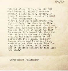 Christopher Poindexter ~ most beautiful More