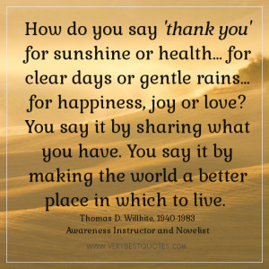 How do you say ‘thank you’ – Inspirational quotes