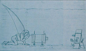 Boutan's method of obtaining instantaneous photographs of fish. In ...