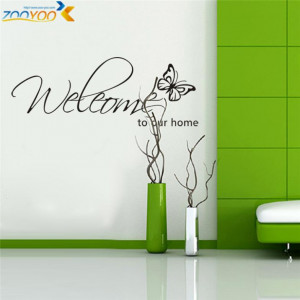 welcome to our home quote wall decals zooyoo8181 decorative adesivo de ...