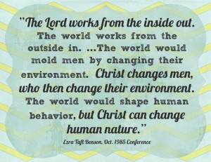 Christ *does* change human nature.