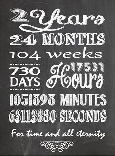 family 2 year anniversary chalkboard printable more 2 year anniversary ...