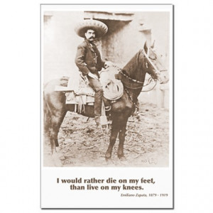 Emiliano Zapata Gifts > Emiliano Zapata Quote on Horseback Poster ...