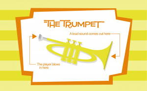 Related Pictures funny trumpet musician strain on green background