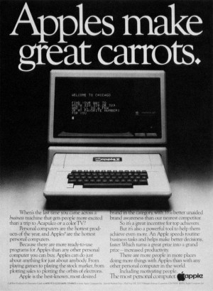 advertising #history #apple #ad #1980Chocolates Trifles, 1980, Carrots ...