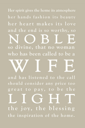 What do you like the most about being a stay at home mother or wife?