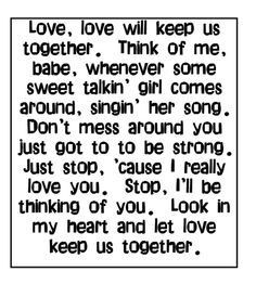 love will keep us together - captain and tennille