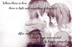 Cute love quote with a cute anime couple. ♥ 10 pts