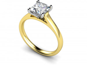 18ct Yellow Princess Cut Diamond Engagement Ring from Je t'aime