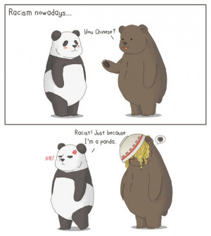 bear, comic, funny, humour, panda, racism