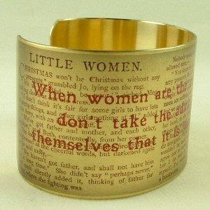 Little Women by Louisa May Alcott - Literary Quote Brass Cuff Bracelet ...