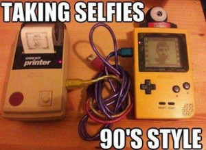 Taking selfies 90s style
